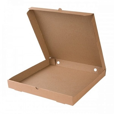 Коробка картонная для пиццы 250х250х40мм профиль Т-22-В гофрокартон КАМ цвет Бурый/Бурый (х1/50)